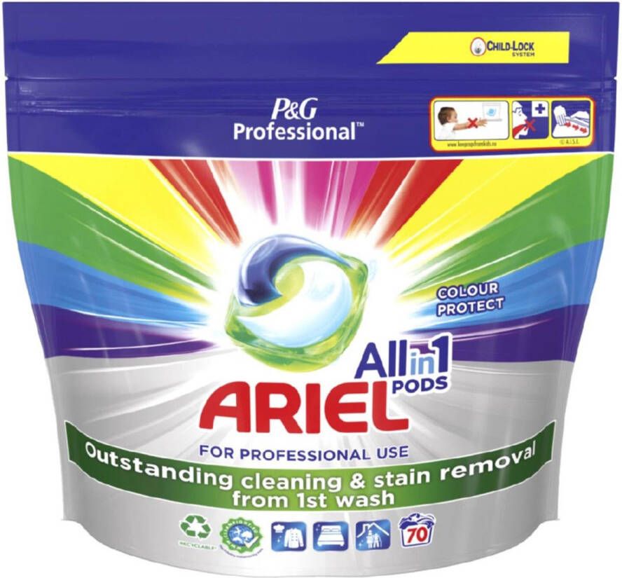 Ariel wasmiddel All-in-1 Color pak van 70 capsules