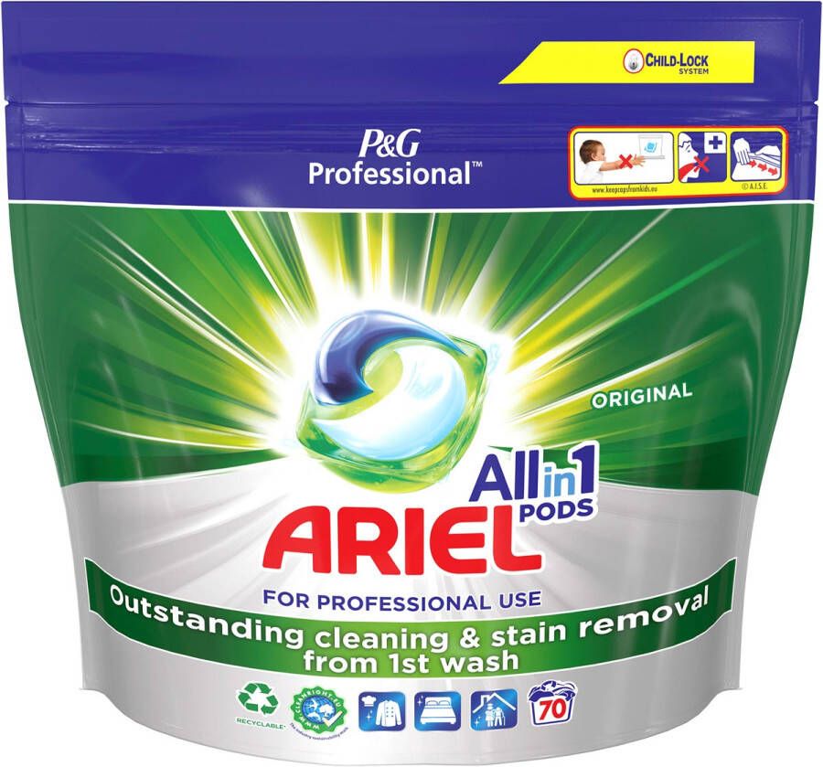 Ariel wasmiddel All-in-1 Regular pak van 70 capsules