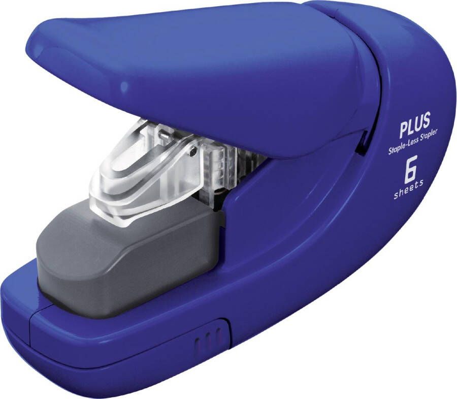 PLUS Nietmachine nieten zonder nietjes blauw