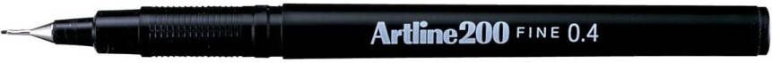 Artline Fineliner 200 rond 0.4mm zwart