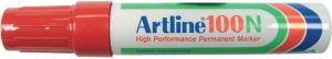 Artline Viltstift 100 schuin 7.5-12mm rood
