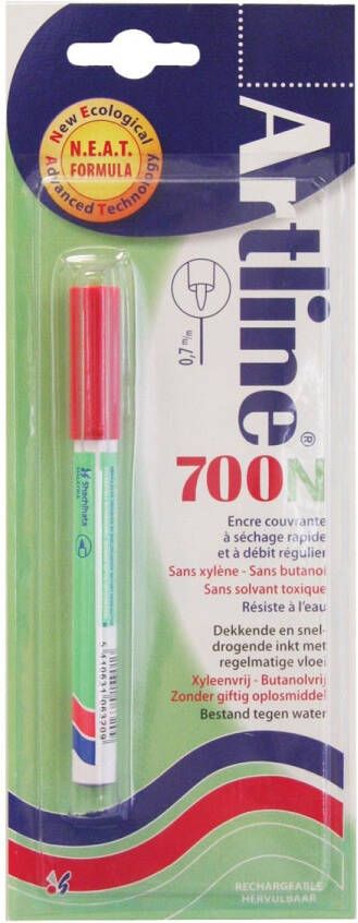 Artline Permanent marker 700 rood (op blister)