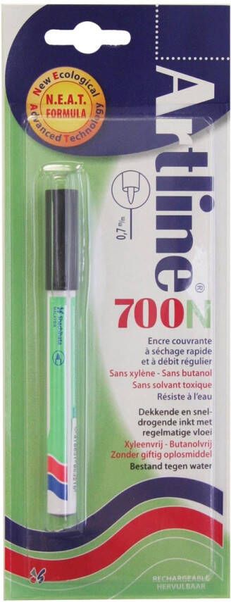 Artline Viltstift 700 rond 0.7mm zwart blister Ã  1 stuk
