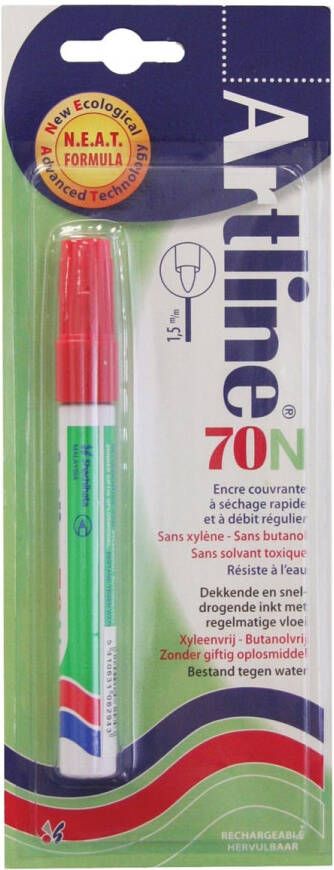 Artline Permanent marker 70 rood (op blister)