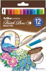 Artline Supreme brushpen assorti set van 12 stuks