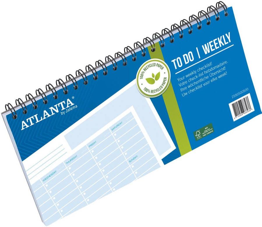 Djois Things to do Atlanta recycled papier Weekly 297x150mm 60vel 70gr landscape blauw