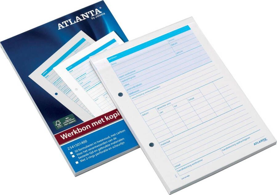 Djois Werkbon Atlanta met carbon A5 50x2vel - Foto 2