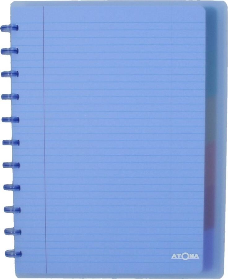 Atoma Seyes schrift ft A4 + 120 bladzijden PP gelijnd met 6 tabbladen en 5 showtassen assorti