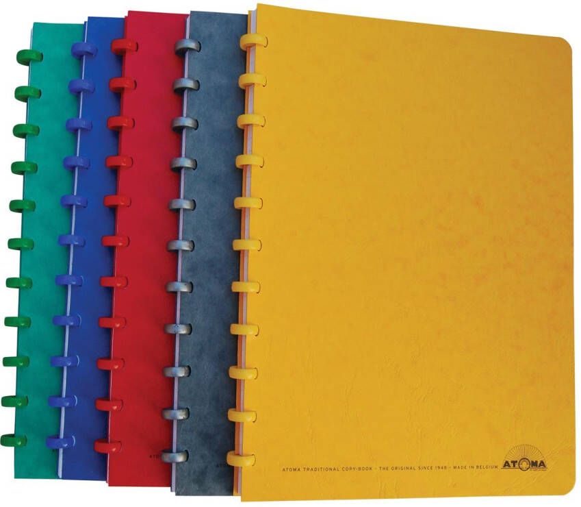 Atoma Classic schrift ft A4 144 bladzijden commercieel geruit geassorteerde kleuren