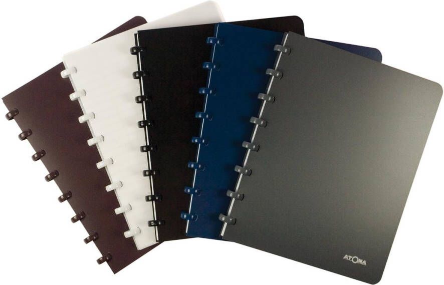Atoma schrift ft A4 144 bladzijden PP commercieel geruit geassorteerde kleuren