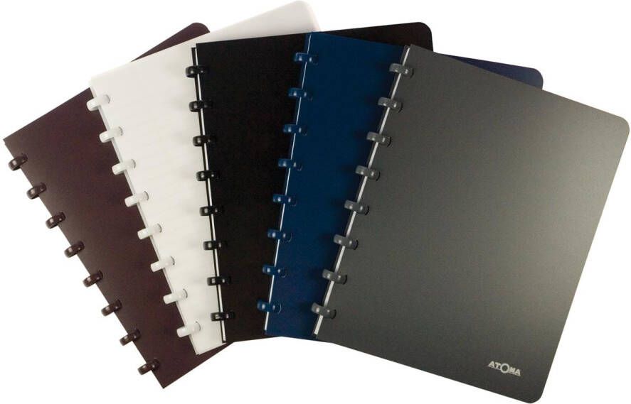 Atoma schrift ft A4 144 bladzijden PP geruit 5 mm geassorteerde kleuren