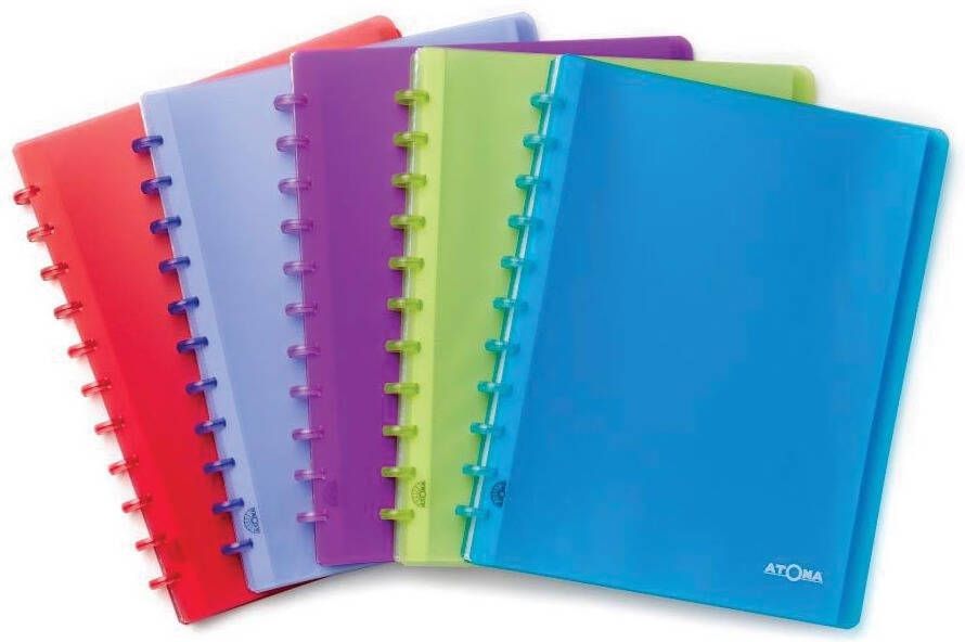 Atoma showalbum ft A4 PP transparant 20 tassen geassorteerde kleuren