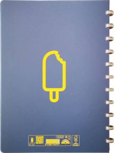 Atoma Sorbet schrift ft A4 144 bladzijden geruit 5 mm blauw