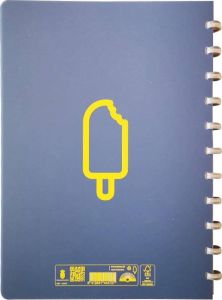 Atoma Sorbet schrift ft A5 144 bladzijden geruit 5 mm blauw