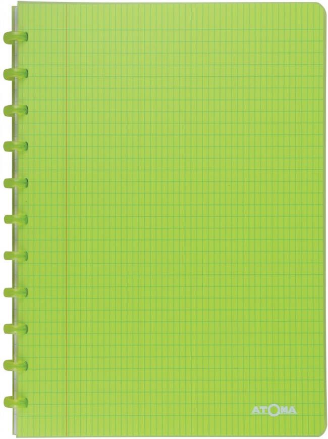 Atoma Trendy schrift ft A4 144 bladzijden commercieel geruit transparant groen
