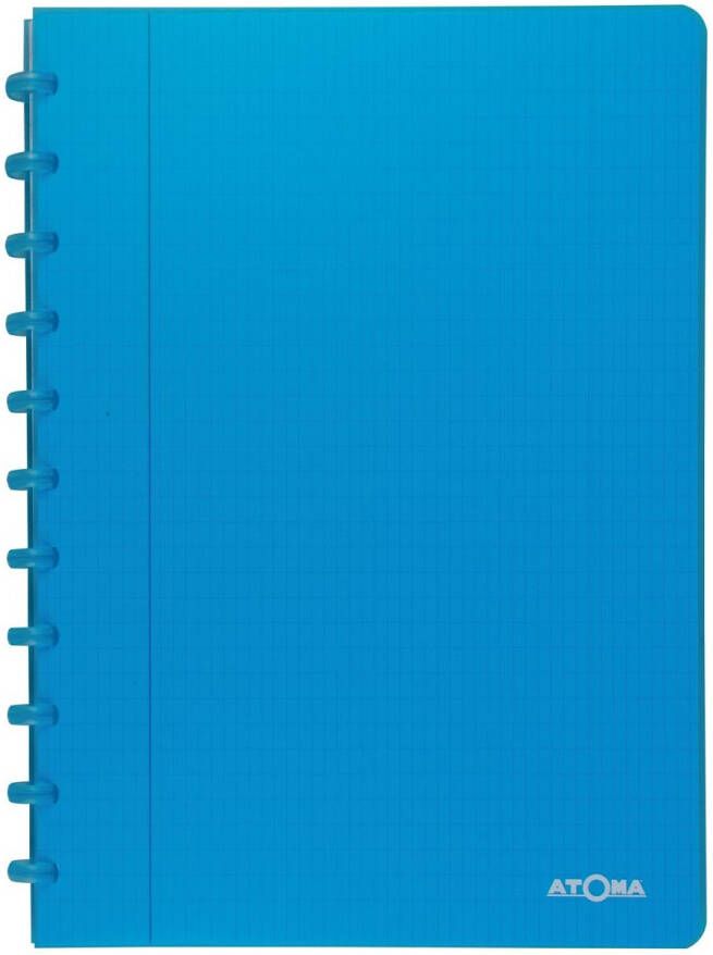 Atoma Trendy schrift ft A4 144 bladzijden commercieel geruit transparant turkoois