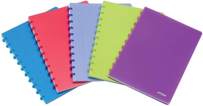 Atoma Trendy schrift ft A4 144 bladzijden PP gelijnd geassorteerde kleuren