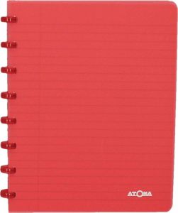 Atoma Trendy schrift ft A5 144 bladzijden commercieel geruit transparant rood