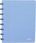 Atoma Trendy schrift ft A5 144 bladzijden gelijnd transparant blauw - Thumbnail 1
