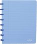 Atoma Trendy schrift ft A5 144 bladzijden geruit 5 mm transparant blauw - Thumbnail 1