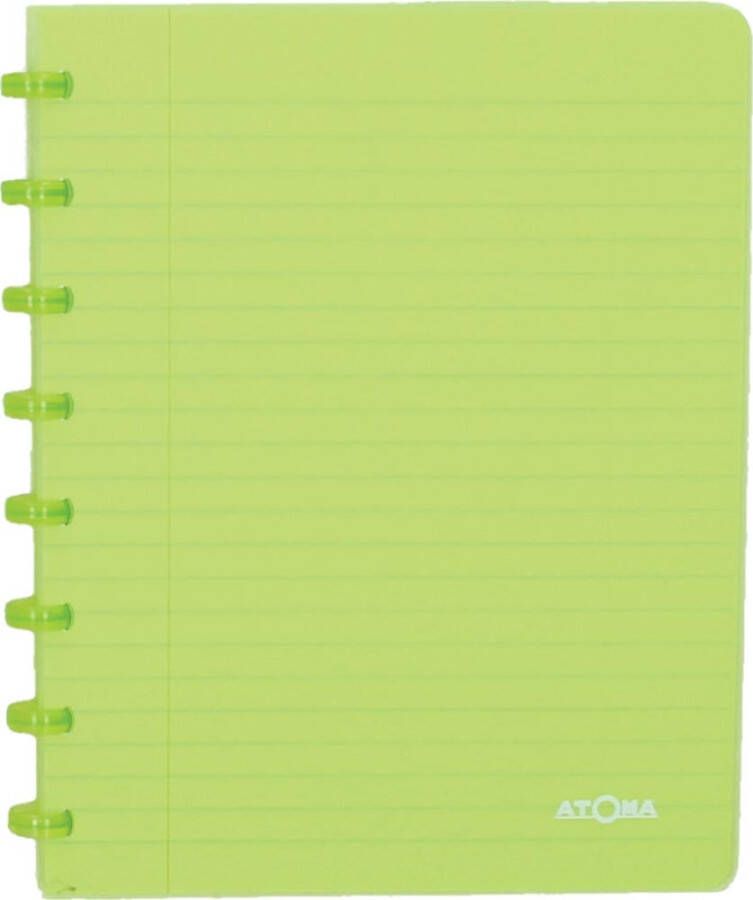 Atoma Trendy schrift ft A5 144 bladzijden geruit 5 mm transparant groen