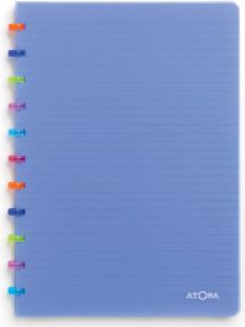 Atoma Tutti Frutti schrift ft A4 144 bladzijden geruit 5 mm transparant blauw