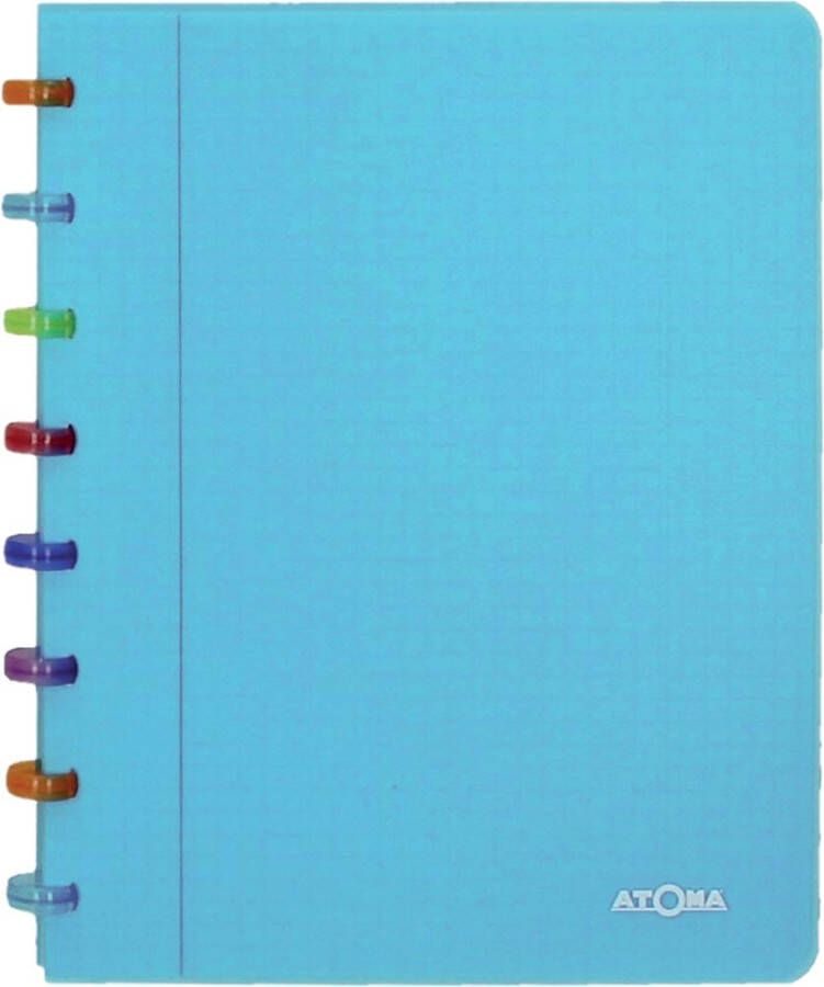Atoma Tutti Frutti schrift ft A5 144 bladzijden commercieel geruit transparant blauw