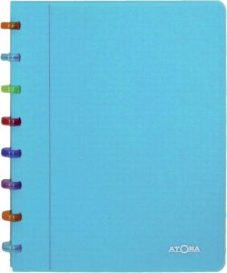 Atoma Tutti Frutti schrift ft A5 144 bladzijden commercieel geruit transparant blauw