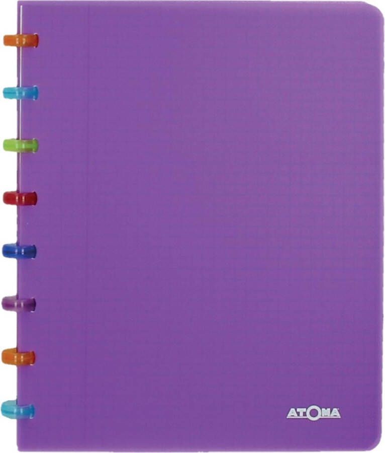 Atoma Tutti Frutti schrift ft A5 144 bladzijden gelijnd transparant paars