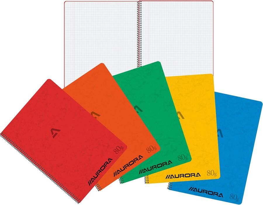 Aurora Writing 80 spiraalschrift ft 29 5 x 21 cm 120 bladzijden geruit 5 mm - Foto 1