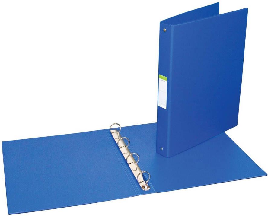 Aurora Ringmap voor ft A4 4 ringen van 25 mm uit PVC blauw