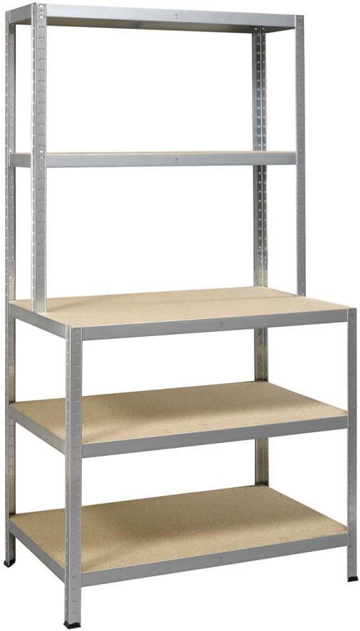 Avasco rek Strong Work ft 186 x 100 x 60 30 cm 5 legborden gegalvaniseerd