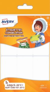 Avery Family diepvriesetiketten ft 6 5 x 3 cm wit ophangbare etui met 24 etiketten
