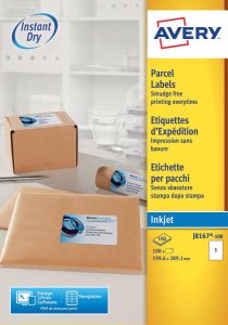 Avery J8167-10 adresetiketten ft 199 6 x 289 1 mm (b x h) 10 etiketten wit