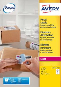 Avery L7165 Verzendetiketten Laser Ultragrip wit 40 vellen 8 per vel 99 1 x 67 7 mm