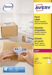 Avery L7165B-100 BlockOut zelfklevende etiketten QuickPeel ft 99 1 x 67 7 mm (b x h) 800 etiketten