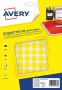 Avery PET15J ronde markeringsetiketten diameter 15 mm blister van 960 stuks geel - Thumbnail 1