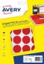 Avery PET30R ronde markeringsetiketten diameter 30 mm blister van 240 stuks rood - Thumbnail 2