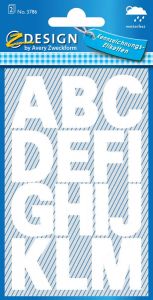 Avery Zweckform Avery Etiketten cijfers en letters A-Z groot 2 blad wit waterbestendige folie
