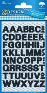 Avery Zweckform Avery Etiketten letters A-Z 2 blad zwart waterbestendige folie