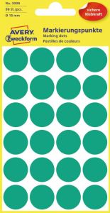 Avery Zweckform Avery Ronde etiketten diameter 18 mm groen 96 stuks