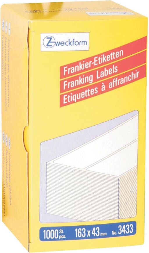 Avery Zweckform frankeeretiketten ft 163 x 43 mm doos van 1000 stuks