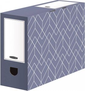 Bankers Box Décor Archiefdoos 100 mm ft 9 5 x 24 4 x 33 3 cm urban leiblauw