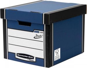 Bankers Box premium hoge opbergdoos ft 33 x 29 8 x 38 1 cm blauw
