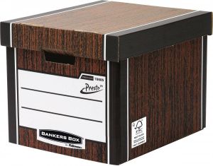 Bankers Box premium hoge opbergdoos ft 33 x 29 8 x 38 1 cm houtnerf