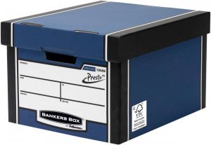 Bankers Box premium standaard opbergdoos ft 33 x 25 4 x 38 1 blauw