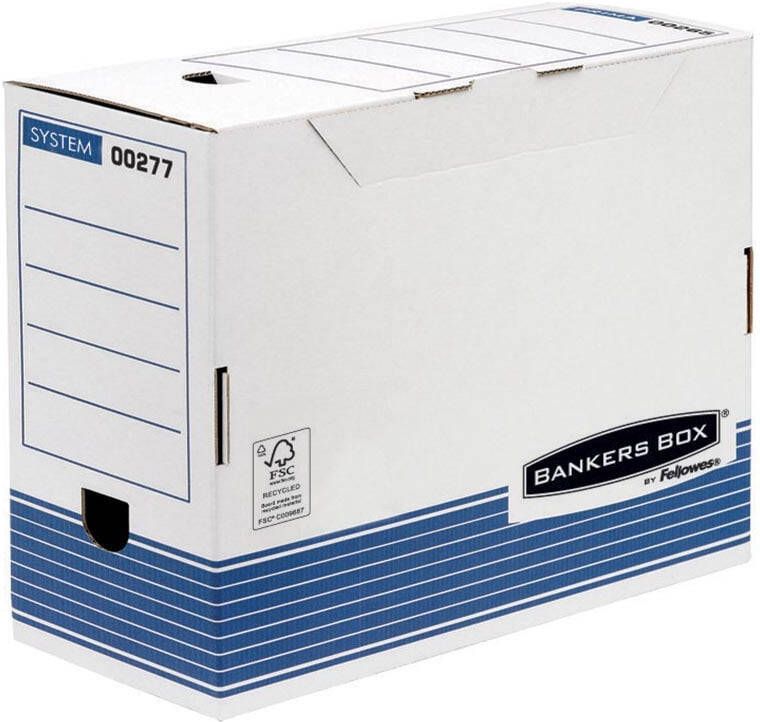 Bankers Box System transfer archiefdoos ft A4 rug van 15 cm blauw