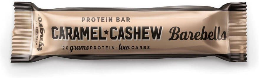 Barebells reep Original Caramel & Cashew 55 g pak van 12 stuks