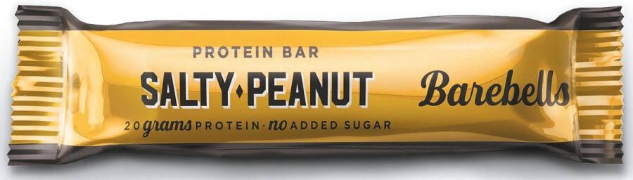 Merkloos Barebells snack Salty Peanut reep van 55 g pak van 12 stuks