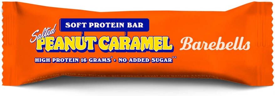 Barebells reep Soft Salted Peanut Caramel 55 g pak van 12 stuks